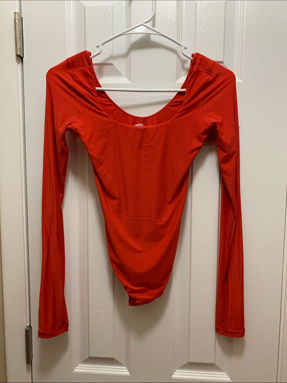 Women’s Smoothez Long-Sleeve Scoop Neck Bodysuit - Red